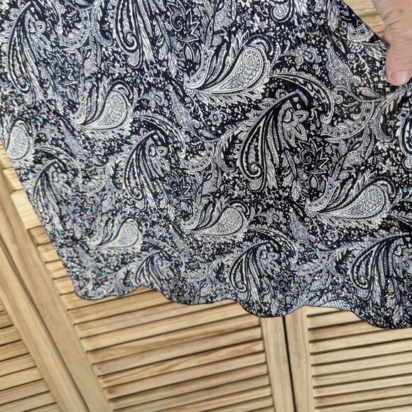 CJ Banks Paisley Sleeveless Open Cardigan Size 1X - Picture 5 of 12